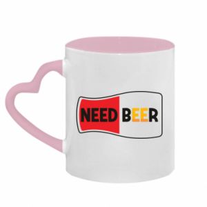 Kubki z uchwytem w kształcie serca dwukolorowe