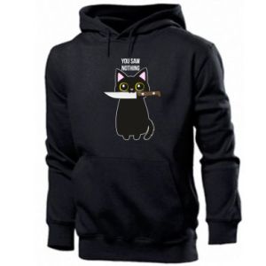 Bluza z kapturem męska z kotami Nic nie widziałeś