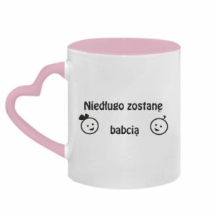 Kubki z uchwytem w kształcie serca dwukolorowe
