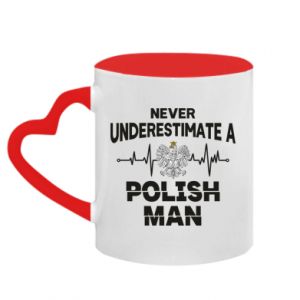 Kubki z uchwytem w kształcie serca dwukolorowe