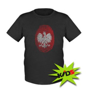Koszulka dziecięca Odcisk palca z herbem Polski