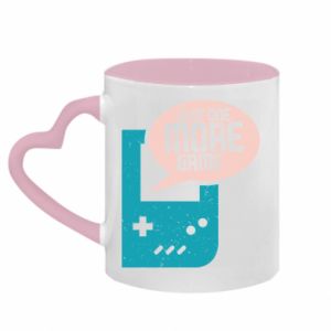 Kubki z uchwytem w kształcie serca dwukolorowe