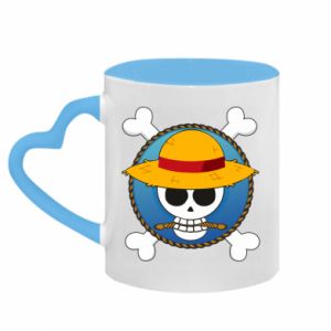Kubki z uchwytem w kształcie serca dwukolorowe