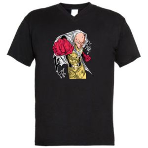 Koszulka V-neck męska One Punch Man uderza