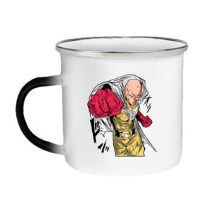 Kubek magiczny emaliowany One Punch Man uderza