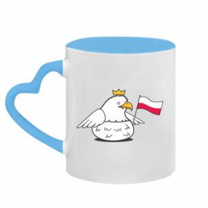Kubki z uchwytem w kształcie serca dwukolorowe