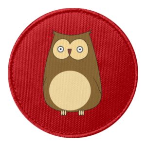 Naszywka okrągła z sowami Owl with big eyes