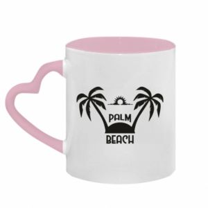 Kubki z uchwytem w kształcie serca dwukolorowe