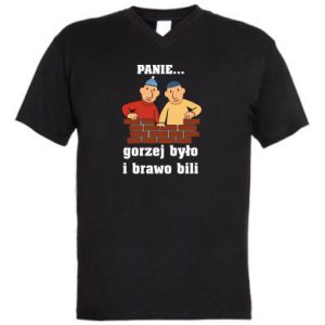 Koszulka V-neck męska PANIE… gorzej było i brawo bili