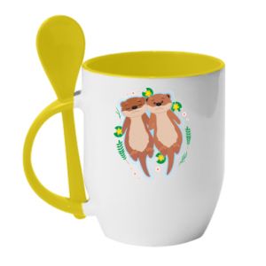 Kubki z ceramicznymi łyżkami