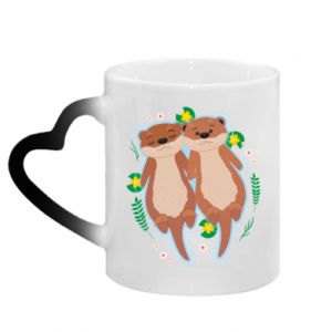 Kubki magiczne z uchwytem w kształcie serca