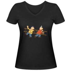 Koszulka V-neck damska Pat i mata i drabina