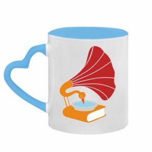 Kubki z uchwytem w kształcie serca dwukolorowe