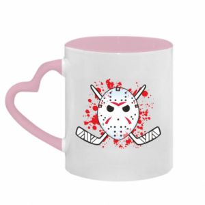 Kubki z uchwytem w kształcie serca dwukolorowe