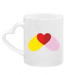 Kubki z uchwytem w kształcie serca