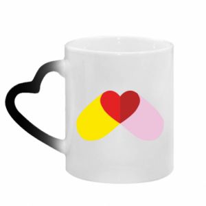 Kubki magiczne z uchwytem w kształcie serca
