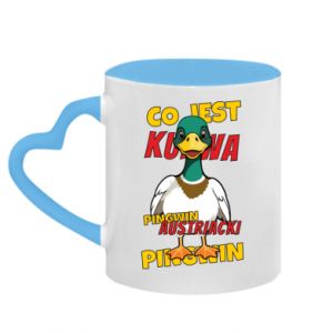 Kubki z uchwytem w kształcie serca dwukolorowe