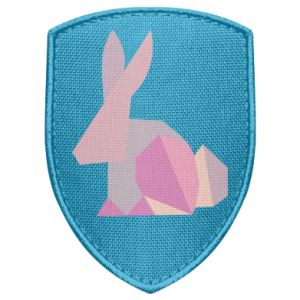 Naszywka tarcza z zającami i królikami Pink Bunny Abstraction