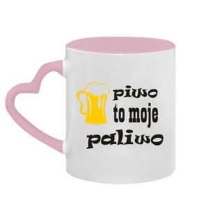 Kubki z uchwytem w kształcie serca dwukolorowe