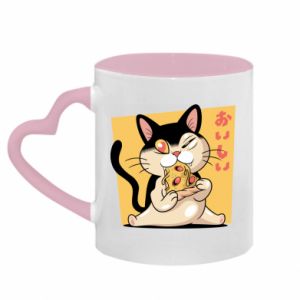 Kubki z uchwytem w kształcie serca dwukolorowe
