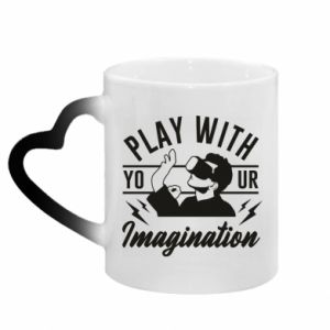 Kubki magiczne z uchwytem w kształcie serca