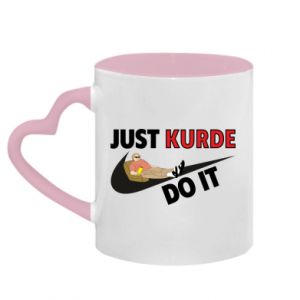 Kubki z uchwytem w kształcie serca dwukolorowe