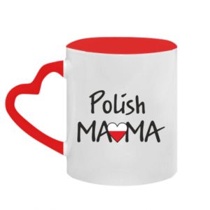 Kubki z uchwytem w kształcie serca dwukolorowe