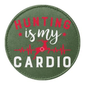Naszywka okrągła Polowanie to moje cardio