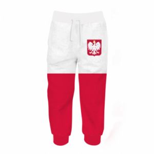 Dziecięce spodnie Fullprint Polska flaga z godłem
