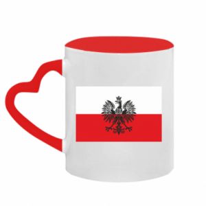 Kubki z uchwytem w kształcie serca dwukolorowe