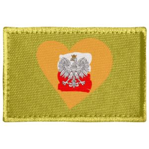 Naszywka prostokątna Polska, kocham cię