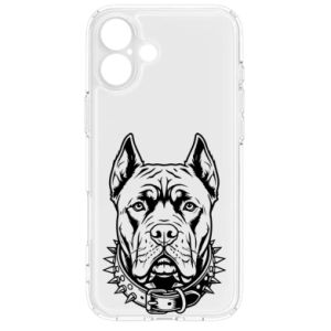Etui na iPhone 16 Plus z psami Pysk psa Cane Corso
