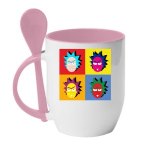 Kubki z ceramicznymi łyżkami