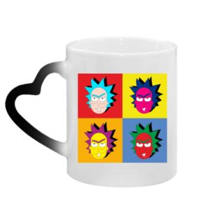 Kubki magiczne z uchwytem w kształcie serca
