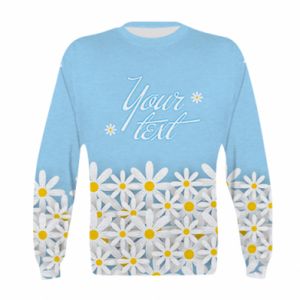 Bluza dziecięca Fullprint Rumianki i tekst