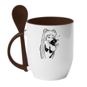 Kubki z ceramicznymi łyżkami