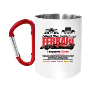 Kubek metalowy z uszkiem karabińczykiem Scuderia Ferrari - PrintSalon Kubek metalowy z uszkiem karabińczykiem Scuderia Ferrari