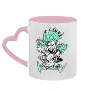 Kubki z uchwytem w kształcie serca dwukolorowe