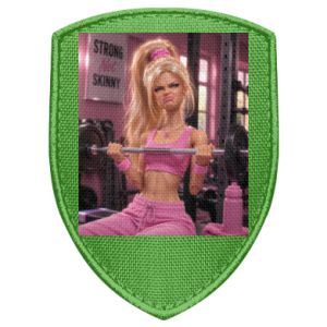 Naszywka tarcza Siłownia Barbie