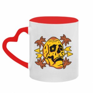 Kubki z uchwytem w kształcie serca dwukolorowe