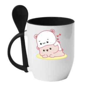 Kubki z ceramicznymi łyżkami