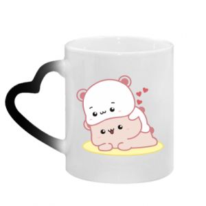 Kubki magiczne z uchwytem w kształcie serca
