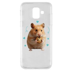 Etui na Samsung A6 2018 Słodki chomik z ciasteczkami