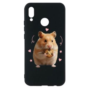 Etui na Huawei P20 Lite Słodki chomik z ciasteczkami