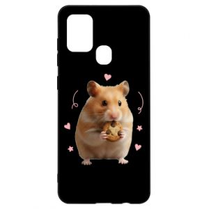 Etui na Samsung A21s Słodki chomik z ciasteczkami