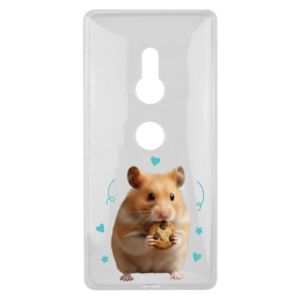 Etui na Sony XZ2 Słodki chomik z ciasteczkami - PrintSalon Etui na Sony XZ2 Słodki chomik z ciasteczkami
