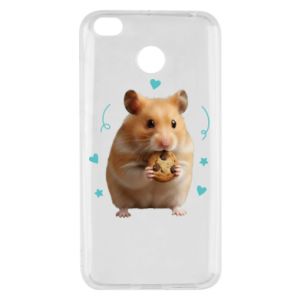 Etui na Xiaomi Redmi 4X Słodki chomik z ciasteczkami - PrintSalon Etui na Xiaomi Redmi 4X Słodki chomik z ciasteczkami