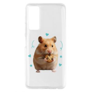 Etui na Huawei P Smart 2021 Słodki chomik z ciasteczkami