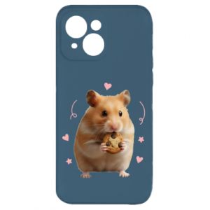 Etui na iPhone 15 Plus Słodki chomik z ciasteczkami - PrintSalon Etui na iPhone 15 Plus Słodki chomik z ciasteczkami