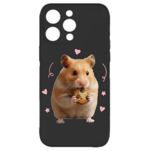 Etui na iPhone 16 Pro Słodki chomik z ciasteczkami - PrintSalon Etui na iPhone 16 Pro Słodki chomik z ciasteczkami